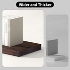 SAUMONIERES Floating Shelves 8 Inch Deep Solid Wood Wide Wall Shelf Set of 2 Wall Mounted for Bedroom Bathroom Living Room Kitchen, 24 Inch Walnut