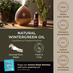 Gya Labs Wintergreen Essential Oil for Diffuser - 0.34 Fl Oz - 100% Pure Natural Wintergreen Oil for Skin, Hair, Massage & Candle Making Scent