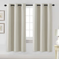 H.VERSAILTEX Blackout Curtains for Bedroom Thermal Insulated Room Darkening Living Room Curtains 72 Inch Long Grommet Privacy Protection Window Curtain Panels/Drapes for Nursery,2 Panels,Ivory/Cream