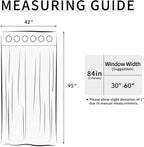 Easy-Going Blackout Curtains - Thermal Insulated Grommet Window Drapes 42x95 Black