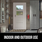 GORILLA GRIP 100% Waterproof All-Season WeatherMax Doormat US Designed Natural Rubber, Stain and Fade Resistant, Low Profile Indoor Outdoor Door Mats, Easy Clean Patio Mat, 17x29, Tan Pawprints