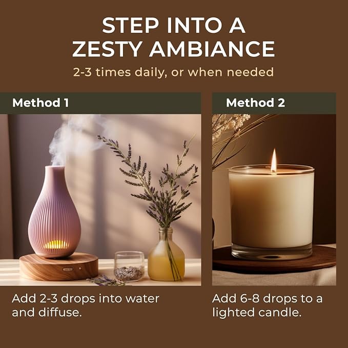 Gya Labs Lemon Verbena Essential Oil for Diffuser - 0.34 Fl Oz - 100% Pure Natural Lemon Verbena Oil for Skin, Hair, Perfume, Bath Bombs & Candle Making Scent