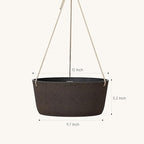 La Jolie Maison Large Hanging Planters - 12 Inch Outdoor Flower Pots, Hanging Garden Planters Set of 2, Iron Color