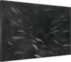 SIGNWIN 36"x46" Extra Large Framed Wall Art Monochrome Fish Silhouettes Illustration for Home Living Room Bedroom Decor (Frame Assembly Required)