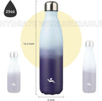 Insulated Water Bottles,25 oz Double Wall Stainless Steel Vacumm Metal Flask for Sports Travel,Ocean Dream