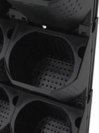 12Pieces 3-Pot Wall Planter Vertical Garden Plant Walls Wall Mounted Vertical Planter with Water-Storage Layer Stackable Wall-Mounted Flower Pot for Gardens, Balconies 180.78lbs Total Capacity (Black)