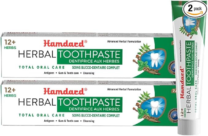 Hamdard 12 Herbs Miswak Total Oral Care Toothpaste 200g (Pack of 2)