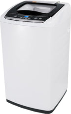 BLACK+DECKER 0.9 Cu. Ft. Portable Washer, 6.6 lb. Capacity Washing Machine for Homes & Apartments, 5 Wash Cycles, Quick Connect Sink Adapter and Drain Hose Included, Transparent Lid, BPWM09W, White