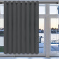 Easy-Going Blackout Door Curtains for Bedroom, Solid Thermal Insulated Grommet and Noise Reduction Window Drapes, Room Darkening Curtains for Living Room, 1 Panel (100x84 in, Gray)