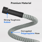 Solimeta Universal Dishwasher Installation Kit – 6ft Stainless Steel Inlet Hose + 6ft Drain Hose with Power Cord & Accessories