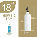 Sweejar 18 Oz Oil Dispenser for Kitchen with Gravity Spout, Ceramic Olive Oil Dispenser Bottle, Relief Opaque Vinegar Container for Evoo, Vinegar, Soy Sauce, Pack of 1(White, Silver Spout)