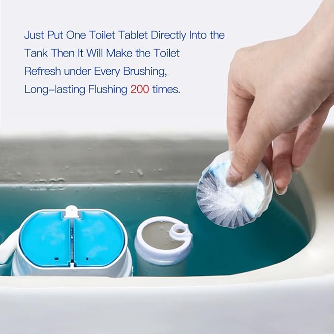KIISIISO Toilet Bowl Cleaners 40 PACK,Long-Lasting Toilet Bowl Cleaner Tablets with Sustained-Release Technology Against Tough Stains,Automatic Toilet Cleaner for Deodorizing & Descaling