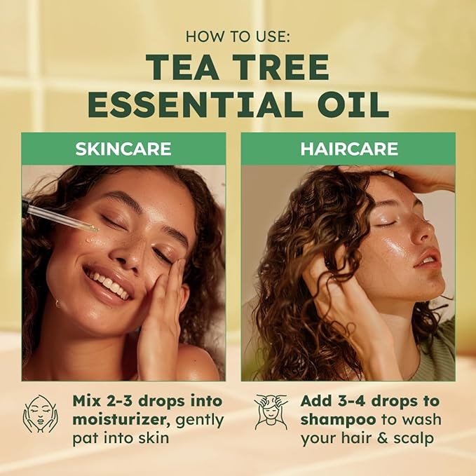 KUKKA essential oils 100% Pure & Natural Tea Tree Oil for Skin, Hair, Toenails, Aromatherapy, & Soap Making Scent (4 fl oz/118 ml)