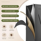 Letaya Storage Cabinet,75" H Metal Kitchen Pantry Cabinets with Doors and Adjustable Shelves,Pantry Organizers for for Cupboard/Dining/Bathroom/Office/Garage Room,Black