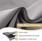 H.VERSAILTEX Blackout Room Darkening Curtains Window Panel Drapes - (Grey Color) - 2 Panels -52 inch Wide by 84 inch Long Solid Pattern, Grommet Top