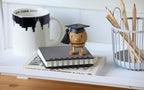 Hoptimist Student IQ Bumble, Woody Brown, Home Decor Ornament - Scandinavian Design, Wood W/Metal Spring, Small - Creates Cheerful Movement