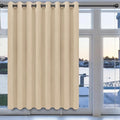 Easy-Going Blackout Door Curtains for Bedroom, Solid Thermal Insulated Grommet and Noise Reduction Window Drapes, Room Darkening Curtains for Living Room, 1 Panel (100x84 in, Beige)