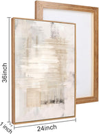 HPINUB Modern Abstract Canvas Art Prints, Black and White, 24"x36", 3-Pack, Neutral, Bedroom, Living Room, Office, Bathroom, Dining Room