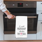 Friendship Kitchen Towel, A Sweet Friendship Refreshes The Soul, Christian Hand Towel Gift for Friend, Inspirational Tea Towel for Bathroom or Kitchen
