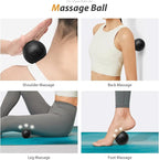 5 in1 Foam Roller Set, Trigger Point Foam Roller, Massage Roller Stick, Massage Ball, Resistance Band for Deep Muscle Massage Pilates Yoga,Fitness Exercise for Whole Body (Black-Red)