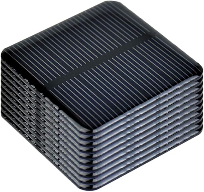 SUNYIMA 10pcs Mini Monocrystalline Solar Cells Solar System Kit 50mm X 50mm/1.96" X 1.96" 2V 160MA for DIY Charge Solar Panels