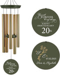 ASTARIN 20th Tree of Life Wind Chimes, Personalized Wind Chimes for Cople Women Men, Couple Gifts for Keepsake, Deep Tone Windchime Romantic Gift