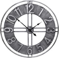 24 inch Large Wall Clock Decorative Metal Retro Oversized Clocks Decor for Home Farmhouse Living Room