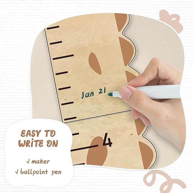 Personalized Name Kids Growth Chart for Wall, Cute Giraffe Wooden Growth Chart Kids Height Chart, Wall Measurement for Kids, Height Chart for Wall, Growth Ruler for Children