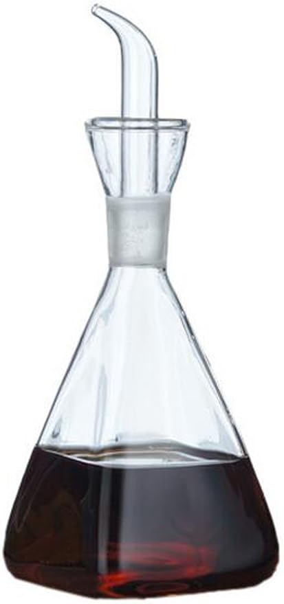 ELETON Olive Oil Dispenser Borosilicate Glass Bottle - 8 oz 250ml Non Drip Dispenser - Leak Proof Pourer Vinegar Drizzler Cruet - Easy Clean Drip Free Bottles for Kitchen