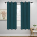 Easy-Going Blackout Curtains for Bedroom, Solid Thermal Insulated Grommet and Noise Reduction Window Drapes, Room Darkening Curtains for Living Room, 2 Panels(46x63 in, Peacock Blue)