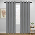 Easy-Going Blackout Curtains for Bedroom, Solid Thermal Insulated Grommet and Noise Reduction Window Drapes, Room Darkening Curtains for Living Room, 2 Panels (52x84 in,Light Gray)
