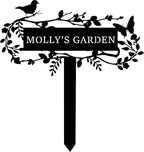 Customized Bird Names Garden Metal Stake Sign, Patio & Lawn Decor
