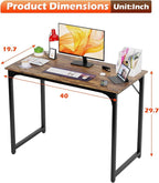 PayLessHere 32/39/47 inch Computer Desk Study Writing Table, Adjustable feet, Modern Furniture for Home Office (1, Vintage, 39 inch)