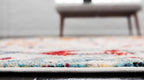 Unique Loom Rosso Collection Vintage, Geometric, Bohemian, Traditional, Distressed, Southwestern Area Rug, 4' 0" x 6' 0", Multi/Ivory