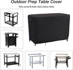 Kingling Outdoor Prep Table Covers, Waterproof Stainless Steel Table Cover Metal Table Cover Protection for Patio Kitchen Prep/Work Tables - 60''L x 24''W x 35''H