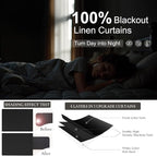 Black Out Curtains 108 Inches Long 2 Panel Burg for Bedroom Window Solid Modern Blackout Linen Drapes Back Tab Sun Heat Cold No Light Blocking Curtains for Winter Living Room Blinds Shades Elegantes