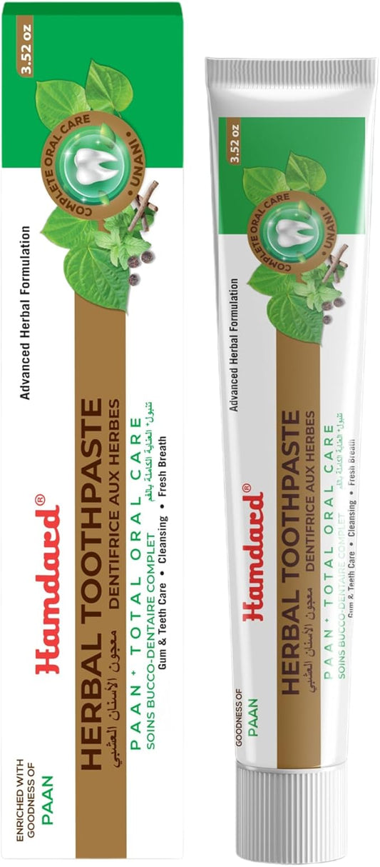 Hamdard Paan Total Oral Care Toothpaste – 100g | Herbal Ayurvedic Toothpaste with Paan Flavor | Fluoride-Free | Gum Care, Fresh Breath & Natural Oral Hygiene