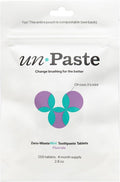 New Formula, Unpaste Toothpaste Tablets, Fluoride Mint, Xylitol Free, Vegan, Plastic Free, Travel-Friendly, Resealable Packet, 250ct, 4 Month Supply