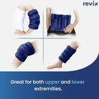 REVIX Microwavable Knee Heating Pad, Heated Wrap with Moist Heat for Elbow & Joint Support, Reusable Hot or Cold Compress for Women & Men
