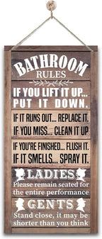 Rustic Bathroom Decor, Western Bathrooms Decors, Funny Bathroom Signs Wall Decor, Country Bathrooms Decors
