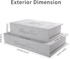 Decorative Book Boxes: Faux Books for Coffee Tables and Bookshelves, Home Decor Set of 2 Fashion Storage Boxes (Dream Tree)