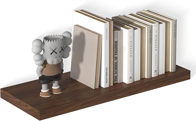 12 Inch Deep Floating Shelves for Wall 1 Pack Floating Shelves Large Storage Space Wall Mount Shelf for Living Room Kitchen Bathroom 30" W x 12" D x 1.2" H Rustic Brown