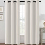 H.VERSAILTEX Room Darkening Curtains for Living Room Light Reducing Thermal Insulated Window Treatment Panels/Drapes Grommet Top 2 Panels (Ivory - 42 x 84 Inches)