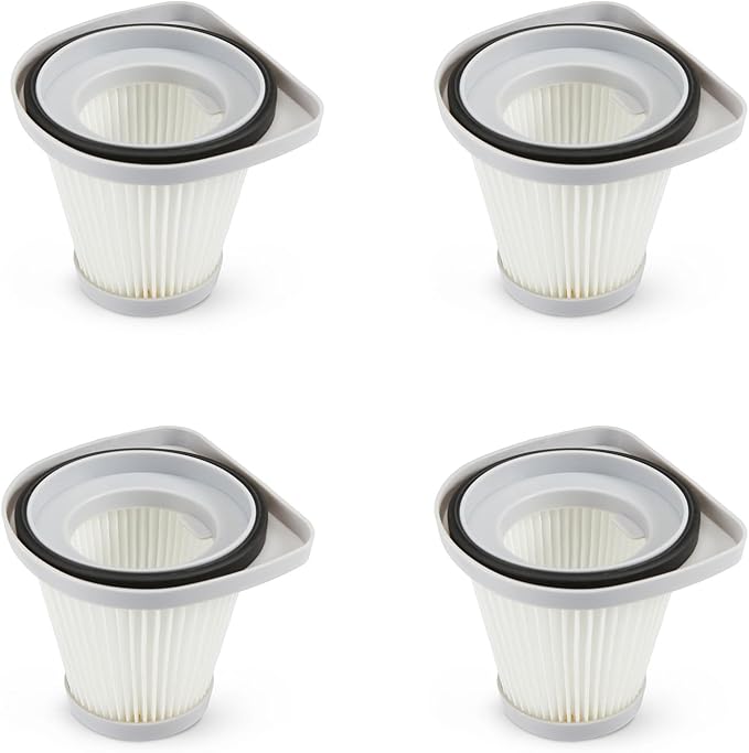 Amazon Basics Washable Replacement Filters 2-in-1 Corded Stick Vacuum Cleaner ONLY (not for Other Models), HEPA, Pack of 4, White