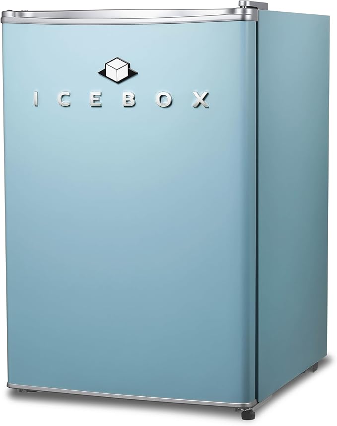 IBCR25SLT Compact, Energy Star Certified Small, Single Door Mini Fridge with Freezer Refrigerator, Large (2.5 cu ft), Slate Blue