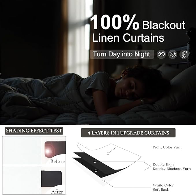 100% Blackout White Elegant Curtains 94 Inch Long 2 Panel for Living Room/Sunroom Thermal Insulated Darkening Curtains for Bedroom Windows Noise Cancelling Soundproof Farmhouse Drapes Office Back Tab