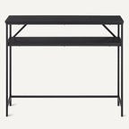 Amazon Basics Rectangular Console Table with Storage Shelf, Steel Frame, 39x31x11.8 in, Black
