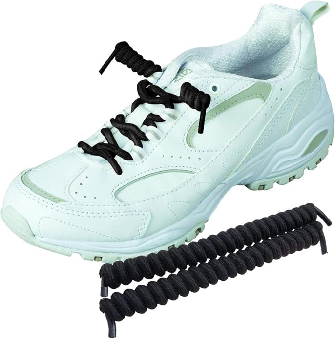 FOOTMATTERS Curly No Tie Shoe Laces - Elastic Spring Laces
