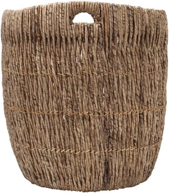 KOUBOO Madras Planter Basket, Plant Container, Tree Planter, Basket Front Door, Decorative Plants Pot, Woven Options for Every Space, Dark Brown, Large