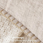 MIULEE Pack of 2 Couch Throw Pillow Covers 18x18 Inch Light Brown Farmhouse Decorative Pillow Covers with Stitched Edge Soft Chenille Solid Dyed Pillow Covers for Sofa Bed Living Room